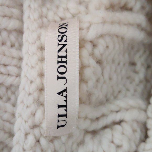 Ulla Johnson Verena Cable Knit Pullover Sweater in Ivory Medium Large - Picture 9 of 9